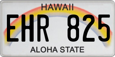 HI license plate EHR825