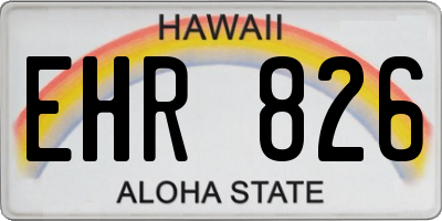 HI license plate EHR826