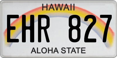 HI license plate EHR827