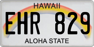HI license plate EHR829