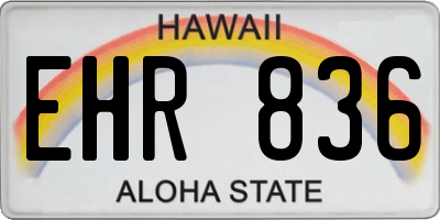 HI license plate EHR836