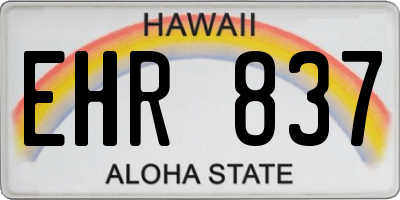 HI license plate EHR837