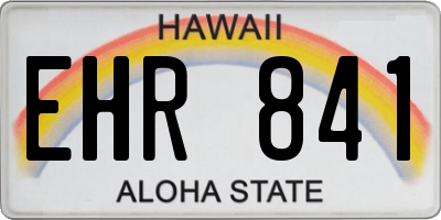 HI license plate EHR841