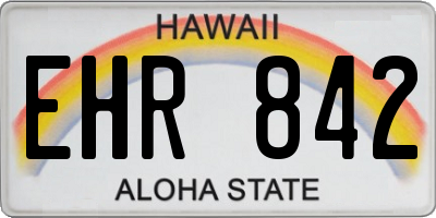 HI license plate EHR842