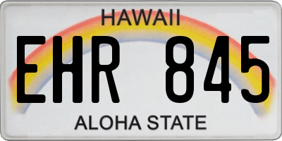 HI license plate EHR845