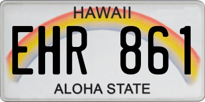 HI license plate EHR861