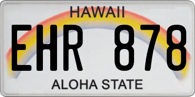 HI license plate EHR878