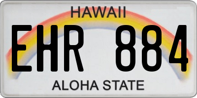 HI license plate EHR884