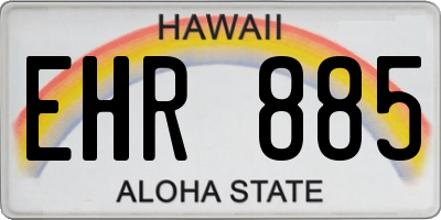 HI license plate EHR885