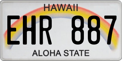 HI license plate EHR887