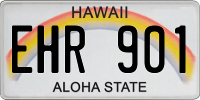 HI license plate EHR901