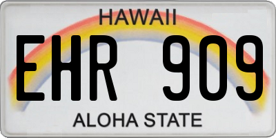 HI license plate EHR909