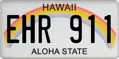 HI license plate EHR911