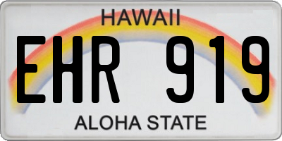 HI license plate EHR919