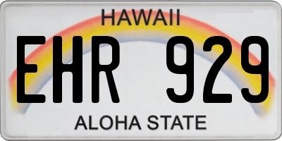 HI license plate EHR929