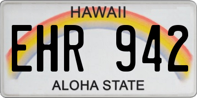HI license plate EHR942
