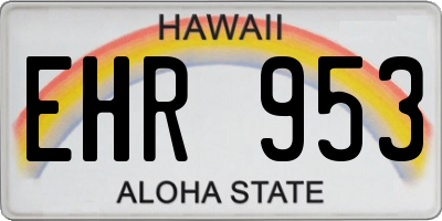 HI license plate EHR953