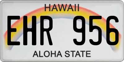 HI license plate EHR956