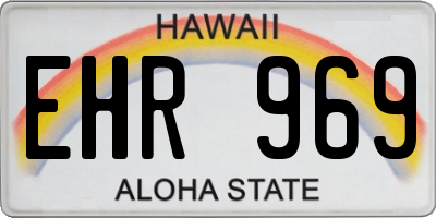 HI license plate EHR969