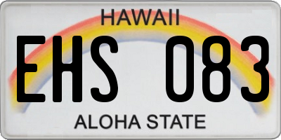 HI license plate EHS083