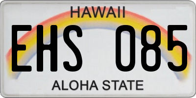 HI license plate EHS085
