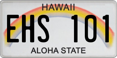 HI license plate EHS101