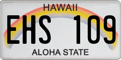 HI license plate EHS109