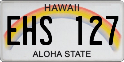 HI license plate EHS127