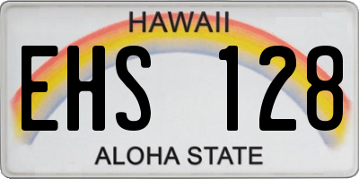 HI license plate EHS128