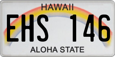 HI license plate EHS146