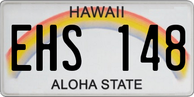 HI license plate EHS148