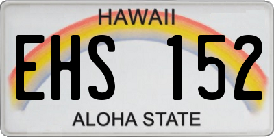 HI license plate EHS152
