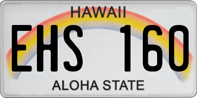 HI license plate EHS160