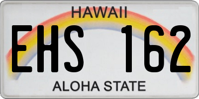 HI license plate EHS162
