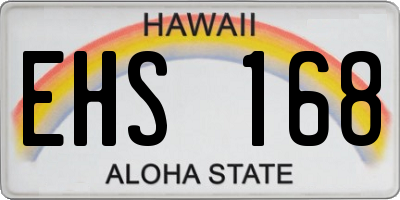 HI license plate EHS168