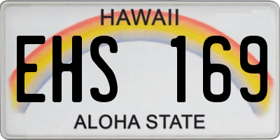 HI license plate EHS169