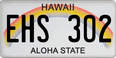 HI license plate EHS302