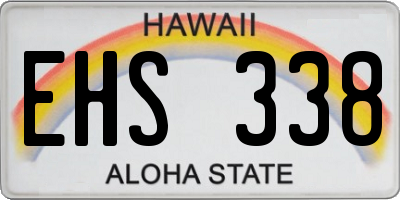 HI license plate EHS338