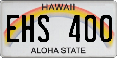 HI license plate EHS400