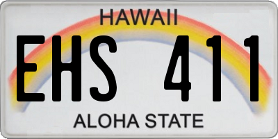 HI license plate EHS411