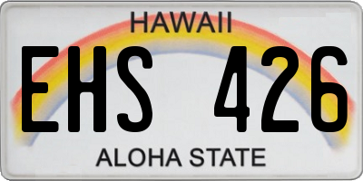 HI license plate EHS426
