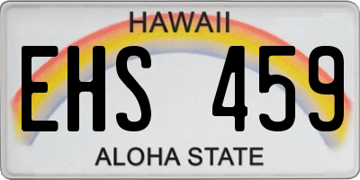 HI license plate EHS459