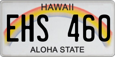 HI license plate EHS460