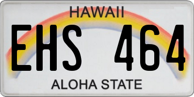 HI license plate EHS464