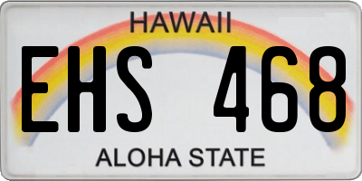 HI license plate EHS468