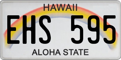 HI license plate EHS595