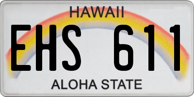HI license plate EHS611