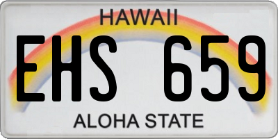 HI license plate EHS659