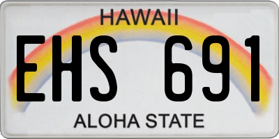 HI license plate EHS691