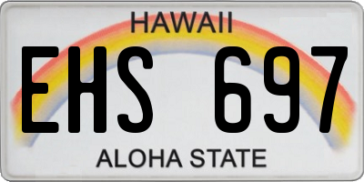 HI license plate EHS697
